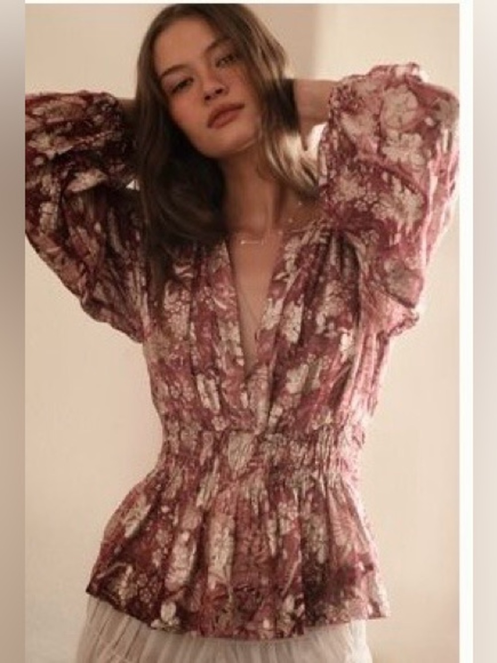 Anthropologie The Somerset Chiffon Blouse NWT!